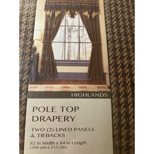 CROSCILL NELLIE POLE TOP DRAPERY NEW